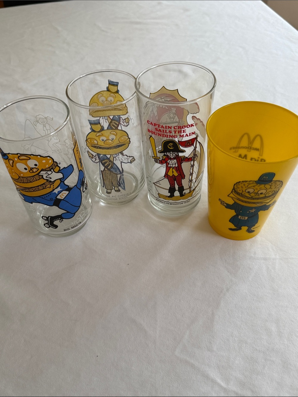 McDonald's 1970’s Collector series Character Drinking Glasses